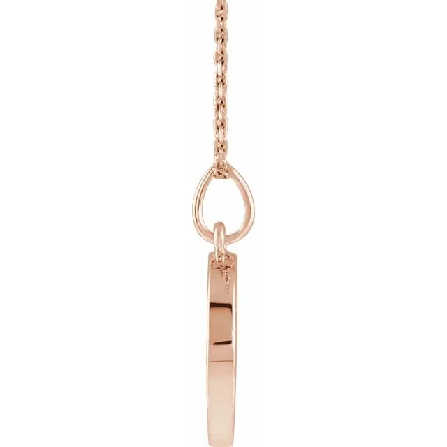 14K Rose Gold 110 CTW Natural Diamond Disc 1618 Necklace TreasureFineJewelers Necklaces