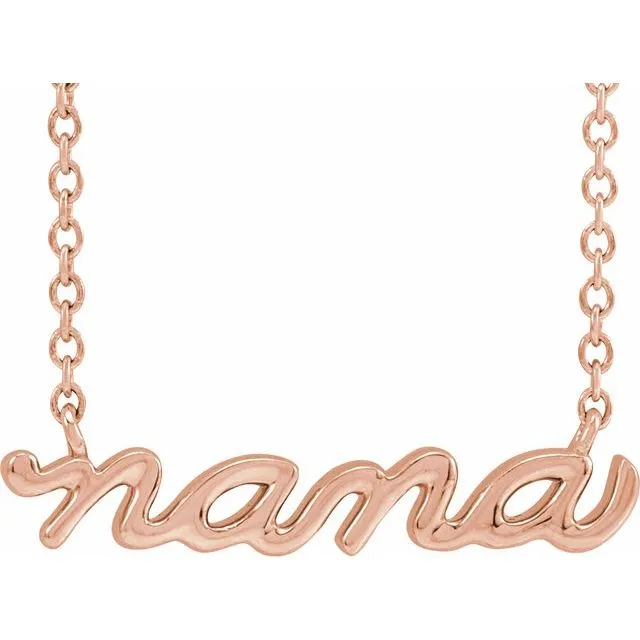 14K Rose Gold 1957x461 mm Nana 18 Necklace TreasureFineJewelers Necklaces 14K Rose Gold 1957x461 mm Nana 18 Necklace TreasureFineJewelers Necklaces