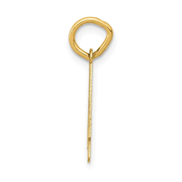 14k Small Satin Number 4 Charm TreasureFineJewelers Charm Necklaces
