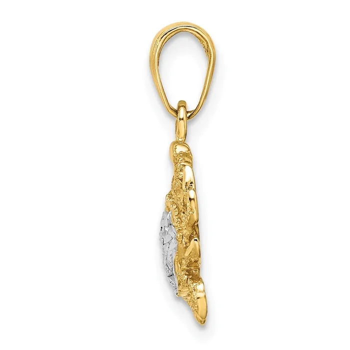 14k wRhodium Diamondcut Blue Crab Pendant TreasureFineJewelers Necklaces