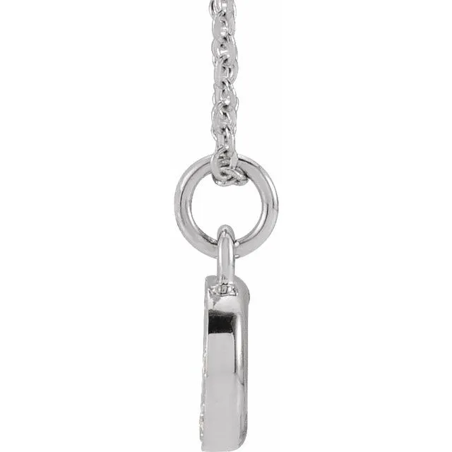 14K White Gold 05 CTW Natural Diamond Petite Initial D 1618 Necklace TreasureFineJewelers Necklaces