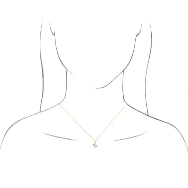 14K White Gold 05 CTW Natural Diamond Petite Initial D 1618 Necklace TreasureFineJewelers Necklaces