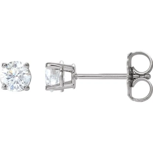14K White Gold 12 CTW Natural Diamond Stud Earrings with Friction Post TreasureFineJewelers Earrings 14K White Gold 12 CTW Natural Diamond Stud Earrings with Friction Post TreasureFineJewelers Earrings