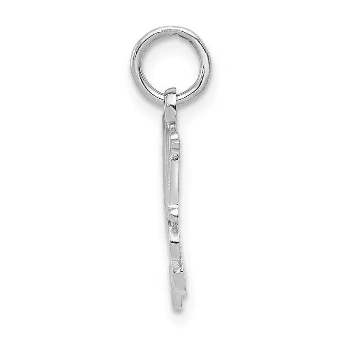 14k White Gold MOM Charm TreasureFineJewelers Charm Necklaces