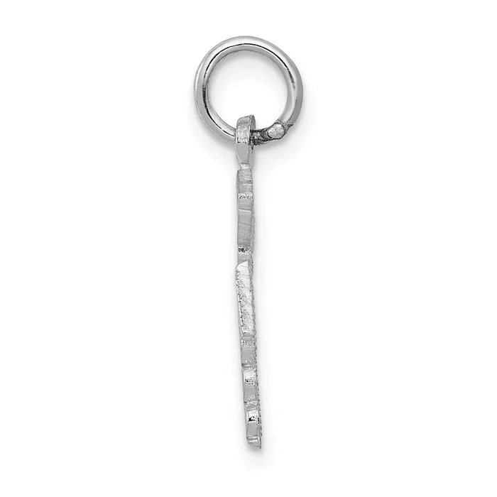 14k White Gold RN Charm TreasureFineJewelers Charm Necklaces