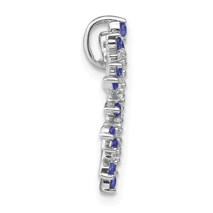 14k White Gold Tanzanite and Diamond Snowflake Chain Slide TreasureFineJewelers Necklaces