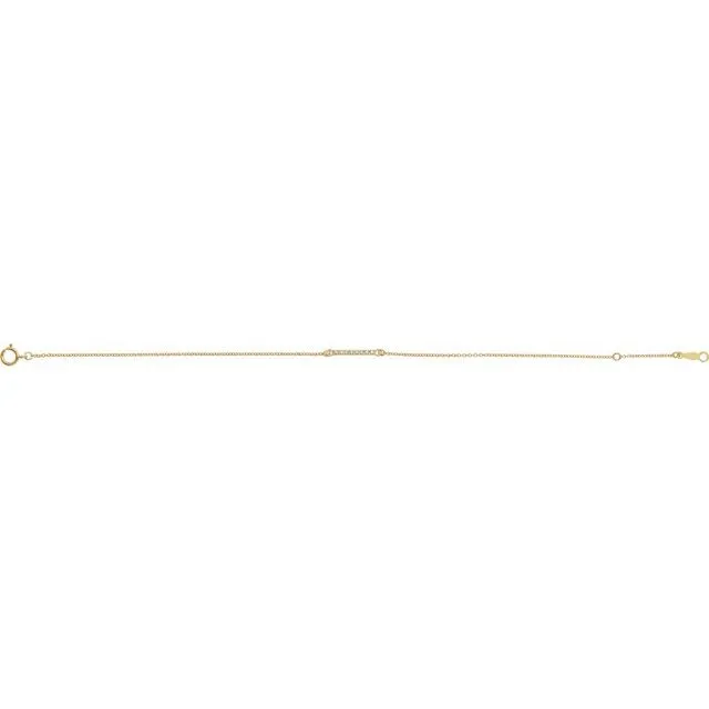 14K Yellow 07 CTW Diamond Bar 6 12712 Bracelet TreasureFineJewelers Bracelets