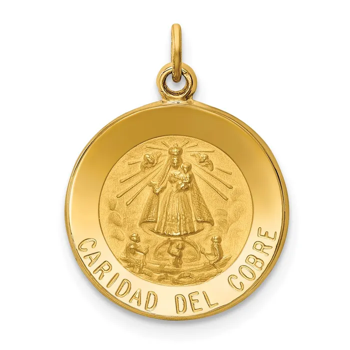 14k Yellow Gold Caridad Del Cobre Medal Pendant TreasureFineJewelers PreStyled Sets 14k Yellow Gold Caridad Del Cobre Medal Pendant TreasureFineJewelers PreStyled Sets