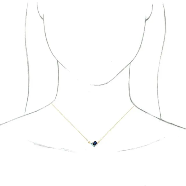 14K Yellow MultiGemstone 06 CTW Diamond 16 Necklace TreasureFineJewelers Necklaces