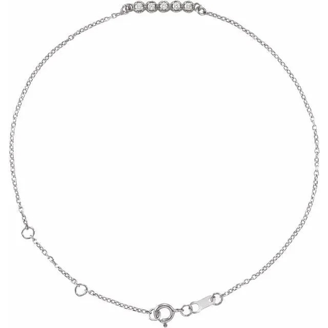 Bracelets TreasureFineJewelers Sterling Silver07 CTW Natural Diamond Bar 6 127 12 Bracelet Bracelets TreasureFineJewelers Sterling Silver07 CTW Natural Diamond Bar 6 127 12 Bracelet