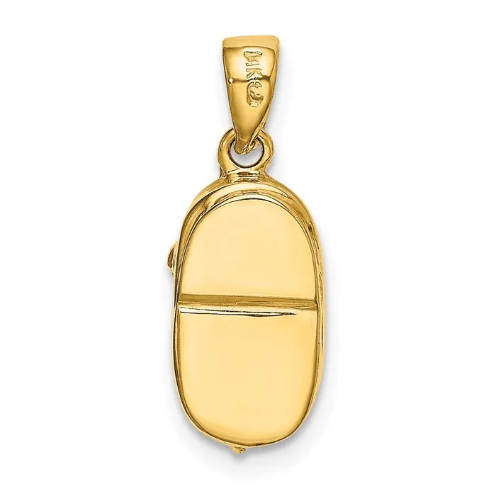 Charm Necklaces 14k 3D MarchSynthetic Stone Engraveable Baby Shoe Charm TreasureFineJewelers