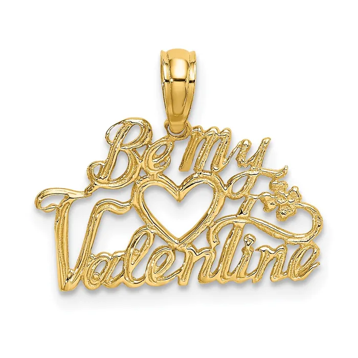 Charm Necklaces 14K Be My Valentine Charm TreasureFineJewelers
