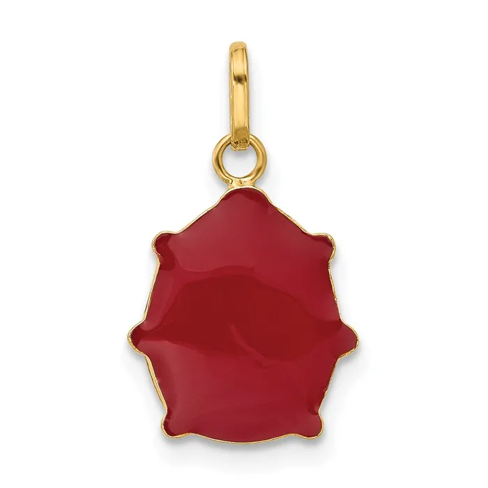 Charm Necklaces 14k Yellow Gold Enameled Ladybug Charm TreasureFineJewelers