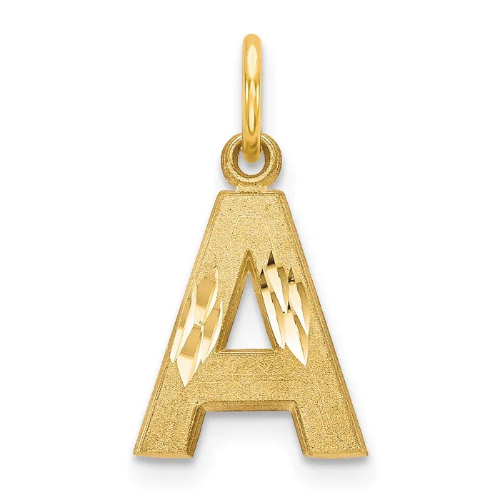 Charm Necklaces 14k Yellow Gold Letter A Initial Charm TreasureFineJewelers Charm Necklaces 14k Yellow Gold Letter A Initial Charm TreasureFineJewelers