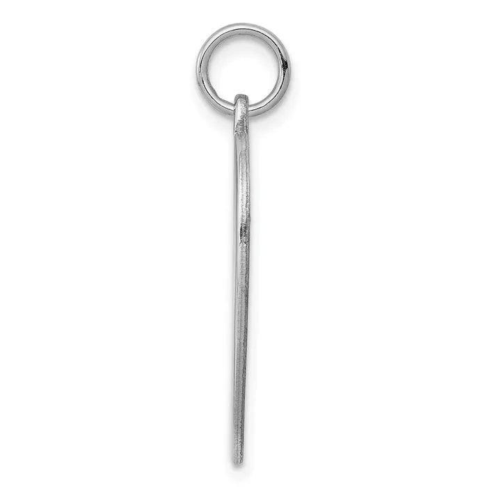 Charm Necklaces SS Rhplt Engraveable Heart Polished FrontSatin Back Disc Charm TreasureFineJewelers