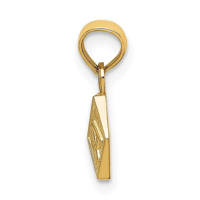 Charm Necklaces TreasureFineJewelers 14k Baby Block Charm