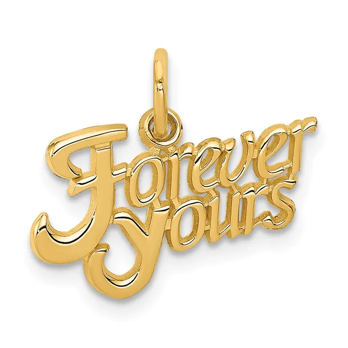 Charm Necklaces TreasureFineJewelers 14K FOREVER YOURS Charm