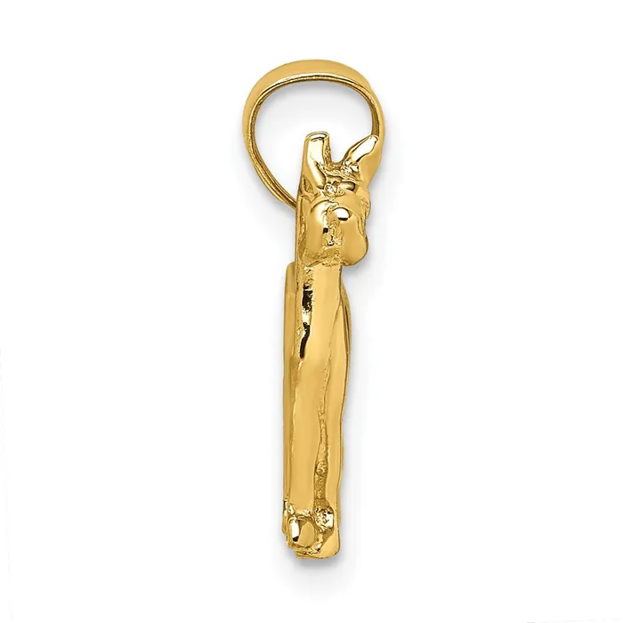 Charm Necklaces TreasureFineJewelers 14K Great Dane Dog Charm