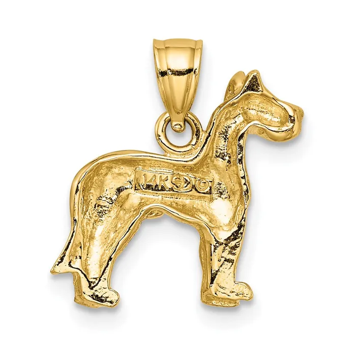 Charm Necklaces TreasureFineJewelers 14K Great Dane Dog Charm