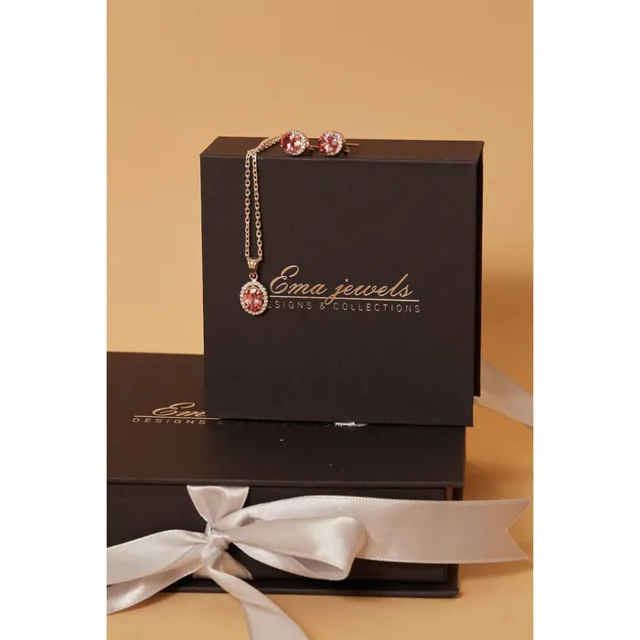 Earrings Ema Jewels Euterpe Rosalie Necklace Bia Rosalie Sterling Silver Earring SET