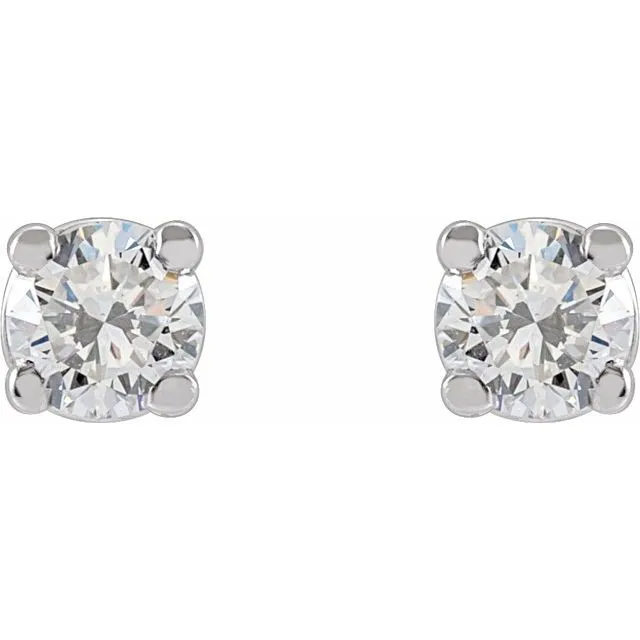 Earrings TreasureFineJewelers 14K White Gold 15 CTW LabGrown Diamond Stud Earrings