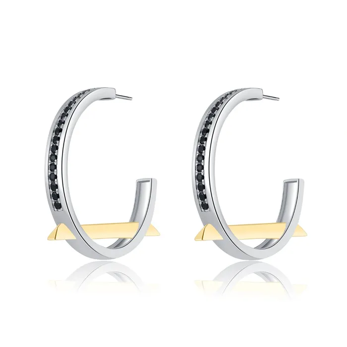 Earrings Trendolla Jewelry Black Cubic Zirconia Diamond Triangle Earrings Multiple Perspectives collection Designed by Alexandra Baltazar Earrings Trendolla Jewelry Black Cubic Zirconia Diamond Triangle Earrings Multiple Perspectives collection Designed by Alexandra Baltazar