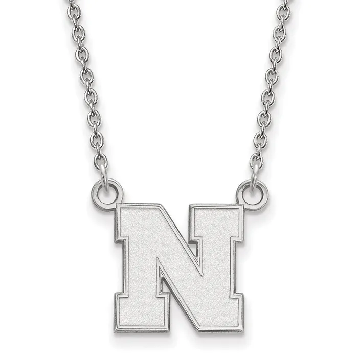 Necklaces 10K White Gold University of Nebraska Small Pendant with Necklace TreasureFineJewelers Necklaces 10K White Gold University of Nebraska Small Pendant with Necklace TreasureFineJewelers