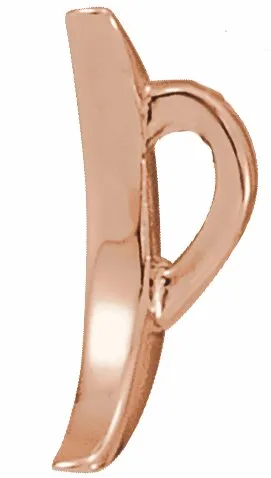 Necklaces 14K Rose Gold Crescent Pendant TreasureFineJewelers