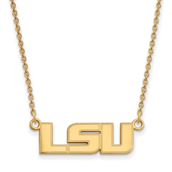 Necklaces 14K Yellow Gold Louisiana State University Small Pendant with Necklace TreasureFineJewelers Necklaces 14K Yellow Gold Louisiana State University Small Pendant with Necklace TreasureFineJewelers