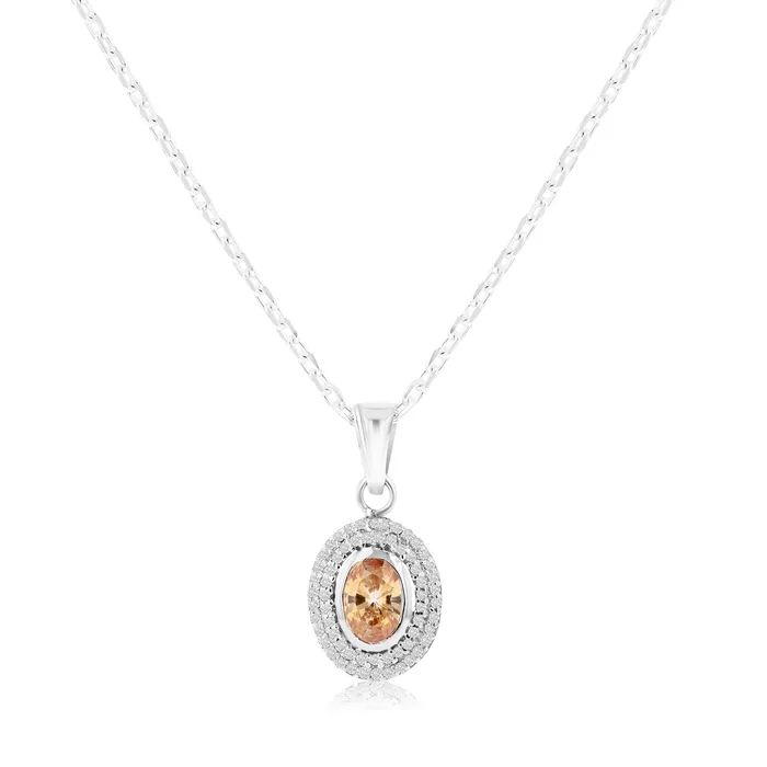 Necklaces Ema Jewels Hebe Sunflower Sterling Silver Necklace