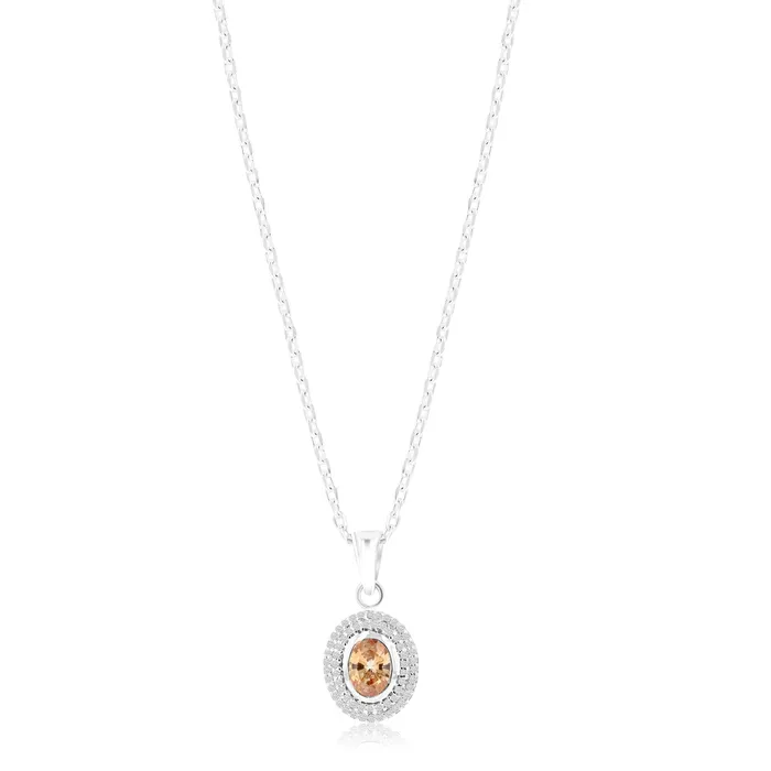 Necklaces Ema Jewels Hebe Sunflower Sterling Silver Necklace