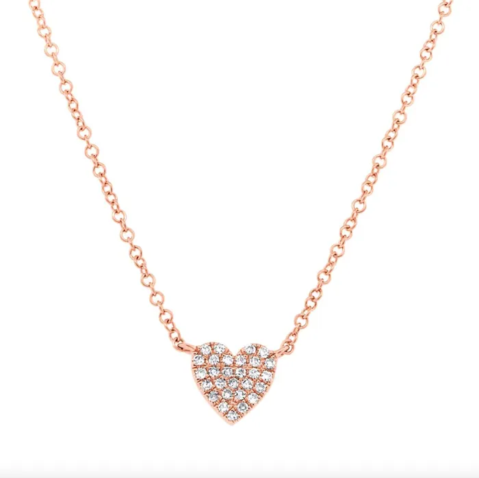 Necklaces Stephanie Gottlieb Mini Pave Heart Rose Gold Necklace Stephanie Gottlieb Necklaces Stephanie Gottlieb Mini Pave Heart Rose Gold Necklace Stephanie Gottlieb