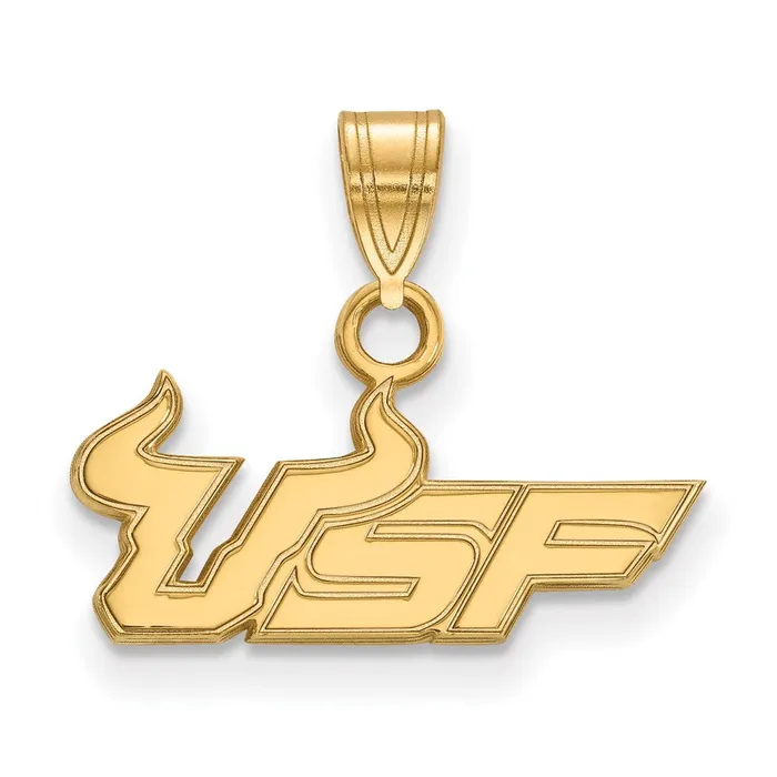 Necklaces Sterling Silver Goldplated University of South Florida USF Small Pendant TreasureFineJewelers Necklaces Sterling Silver Goldplated University of South Florida USF Small Pendant TreasureFineJewelers