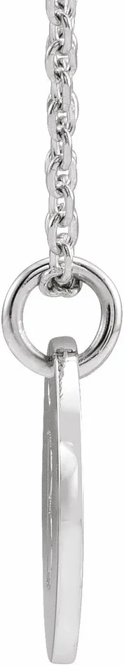 Necklaces Sterling Silver Initial B 10 mm Disc 1618 Necklace TreasureFineJewelers