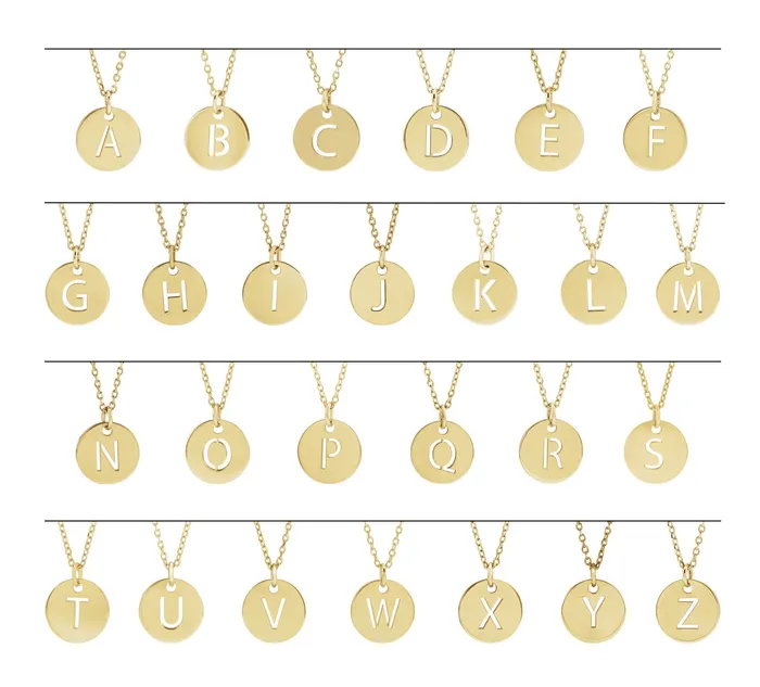 Necklaces Sterling Silver Initial B 10 mm Disc 1618 Necklace TreasureFineJewelers