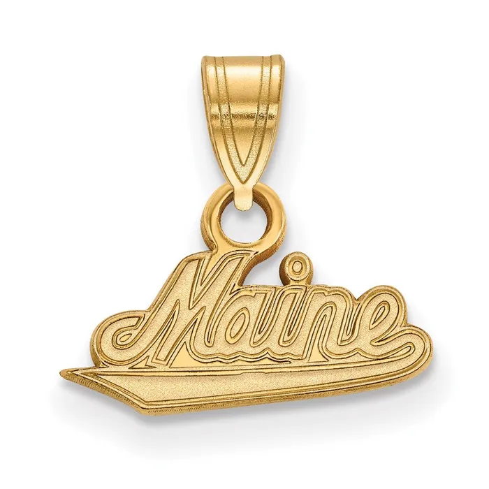 Necklaces TreasureFineJewelers 10K Yellow Gold University of Maine Small Pendant Necklaces TreasureFineJewelers 10K Yellow Gold University of Maine Small Pendant