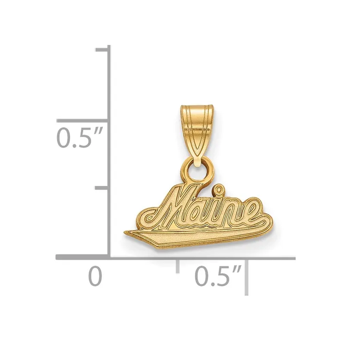 Necklaces TreasureFineJewelers 10K Yellow Gold University of Maine Small Pendant