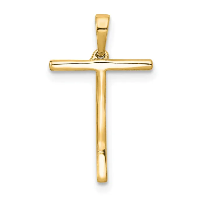 Necklaces TreasureFineJewelers 14k Yellow Gold Diamond Letter T Initial Pendant