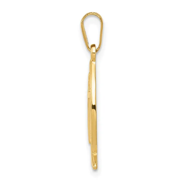 Necklaces TreasureFineJewelers 14k Yellow Gold Ichthus Fish Pendant