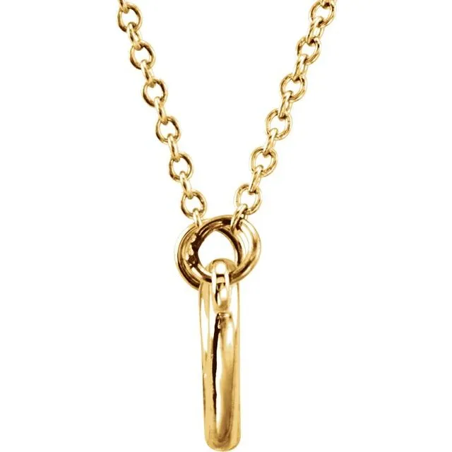 Necklaces TreasureFineJewelers 18K Yellow Vermeil Vermeil Double Heart 1618 Necklace