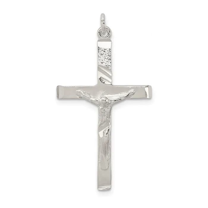 Necklaces TreasureFineJewelers Sterling Silver Crucifix Pendant
