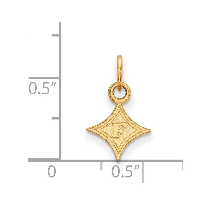 Necklaces TreasureFineJewelers Sterling Silver Goldplated Furman University Extra Small Pendant