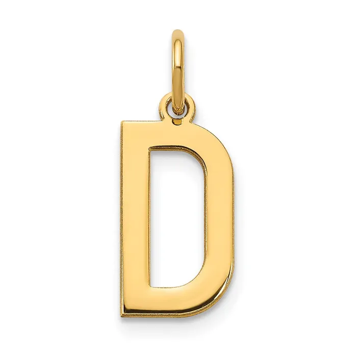 Necklaces TreasureFineJewelers Sterling Silver Goldplated Letter D Initial Pendant Necklaces TreasureFineJewelers Sterling Silver Goldplated Letter D Initial Pendant
