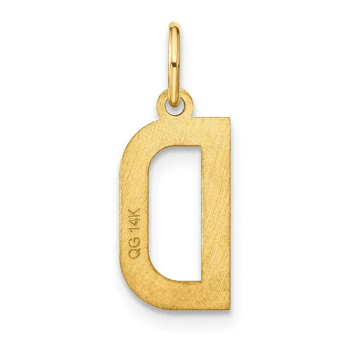 Necklaces TreasureFineJewelers Sterling Silver Goldplated Letter D Initial Pendant