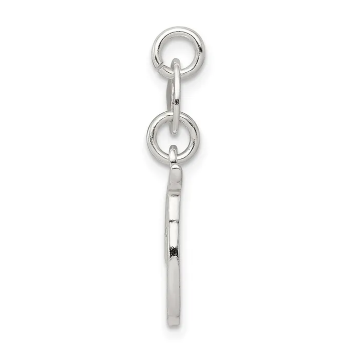 Necklaces TreasureFineJewelers Sterling Silver Letter T Initial Charm