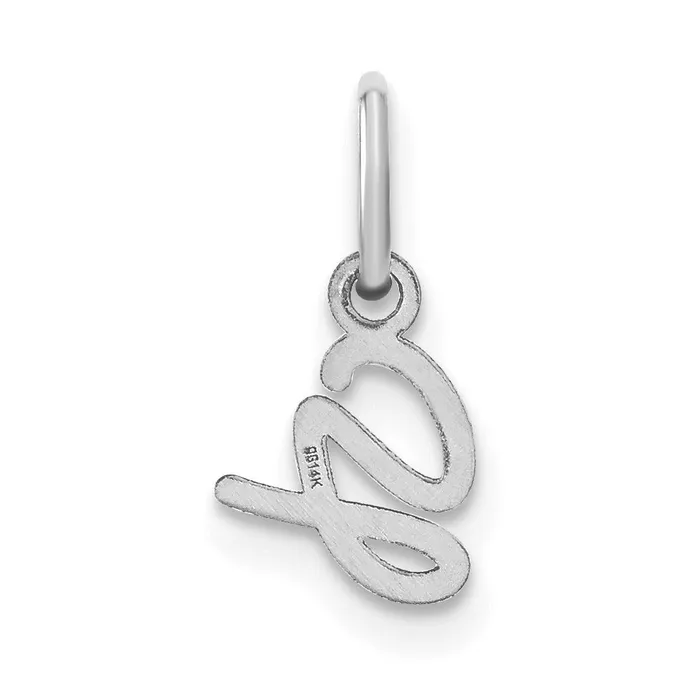 Necklaces TreasureFineJewelers Sterling Silver Rhodiumplated Upper case Letter G Initial Charm