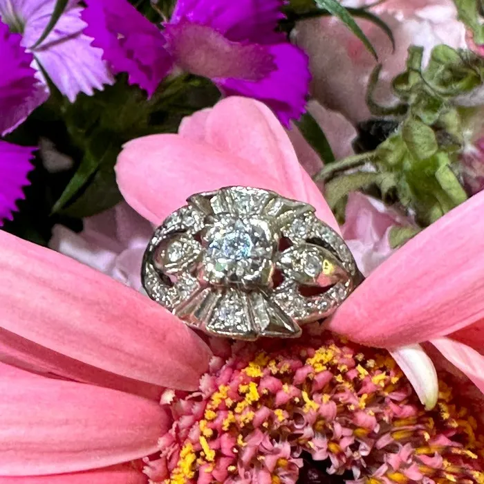 ONeills Estate Jewelry 14 Karat White Diamond Fashion Ring 13000747 Rings