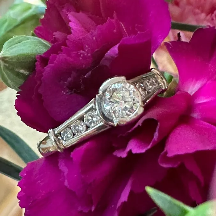 Platinum Diamond Engagement Ring 10000801 ONeills Estate Jewelry Rings