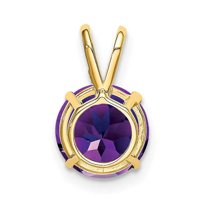 PreStyled Sets TreasureFineJewelers 14k Yellow Gold 8mm Amethyst pendant