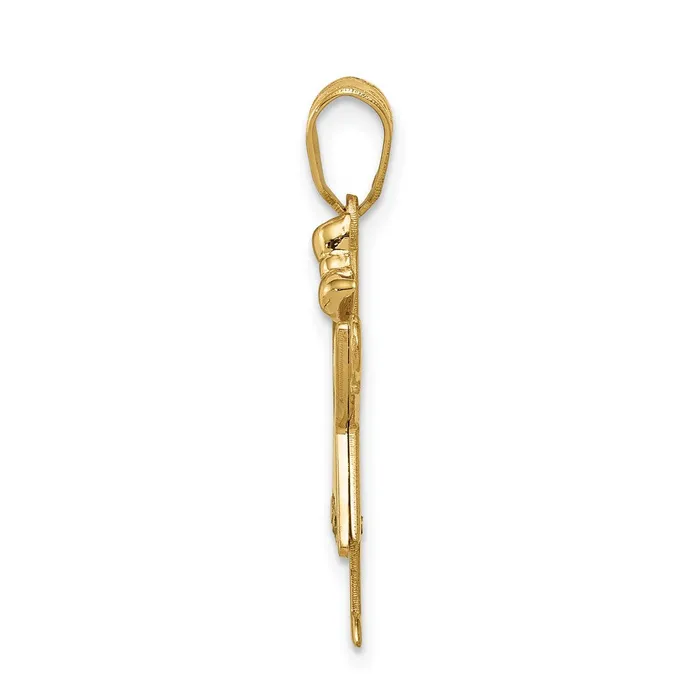 PreStyled Sets TreasureFineJewelers 14k Yellow Gold A Diamond Kid Pendant